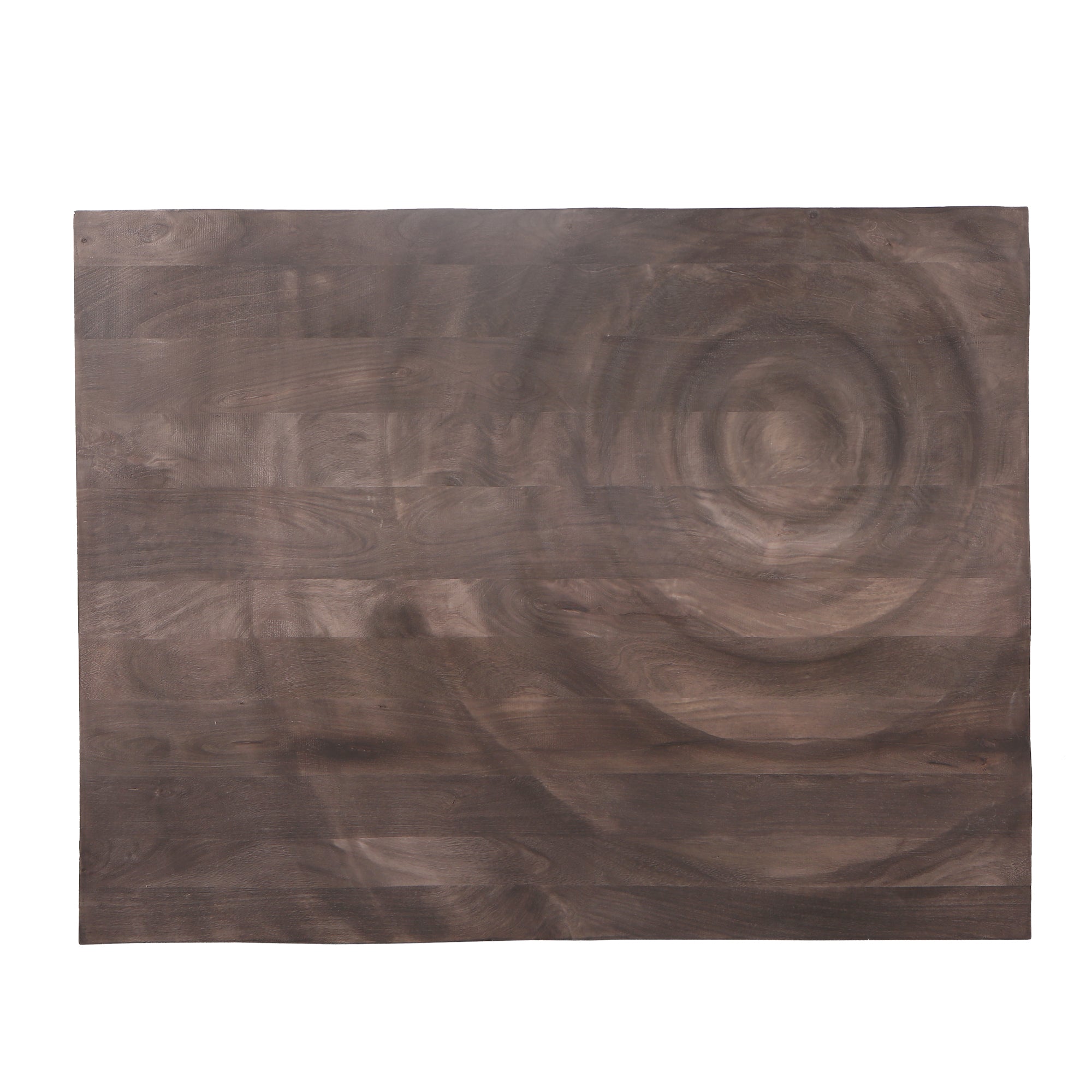 Mattin Brown mango wood circle wall panel rect