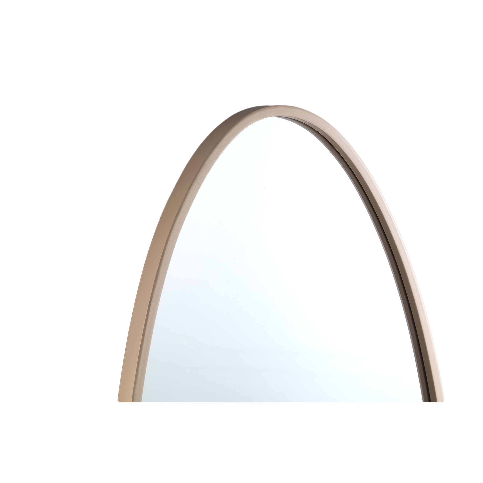 Serine Sand steel oval mirror small