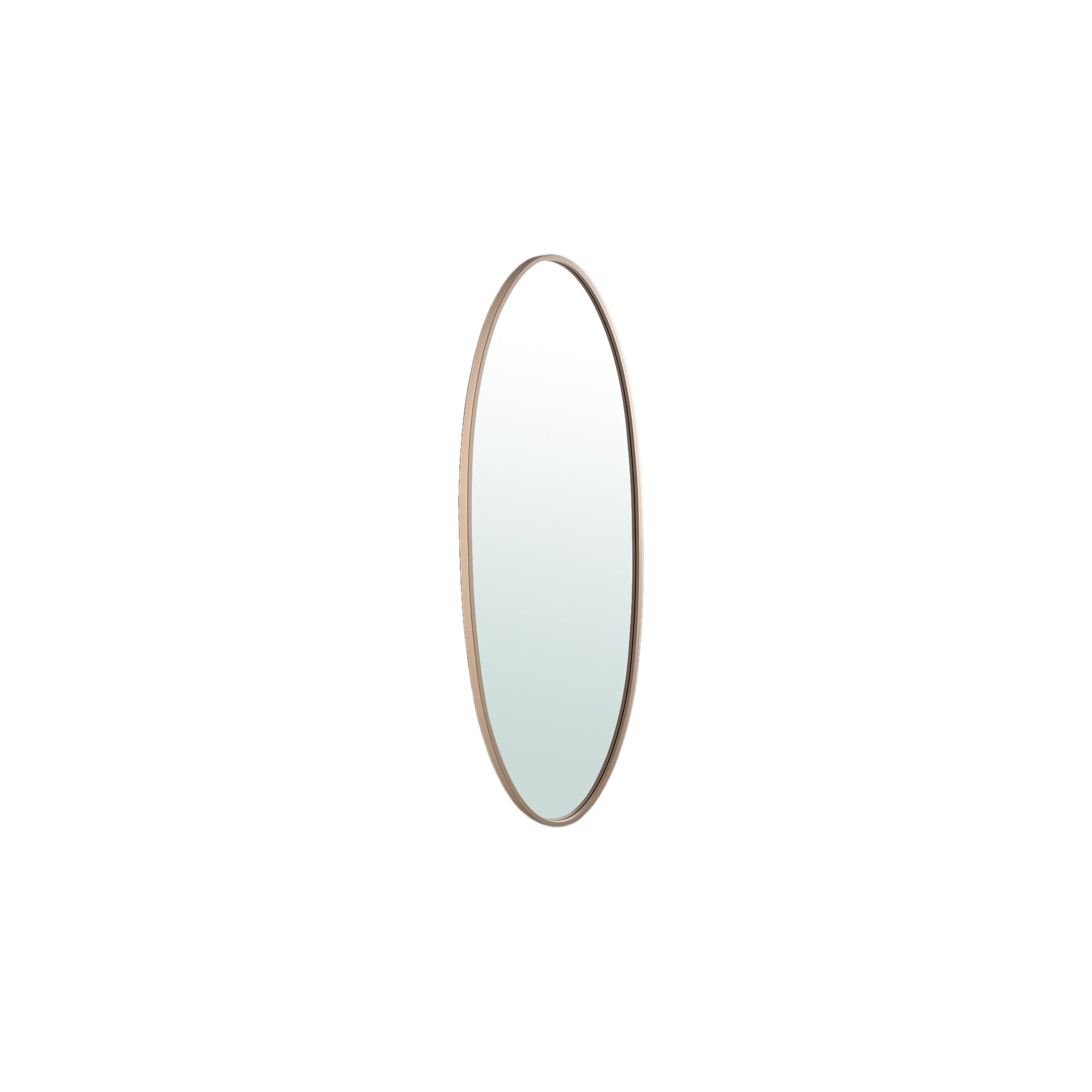 Serine Sand steel oval mirror small