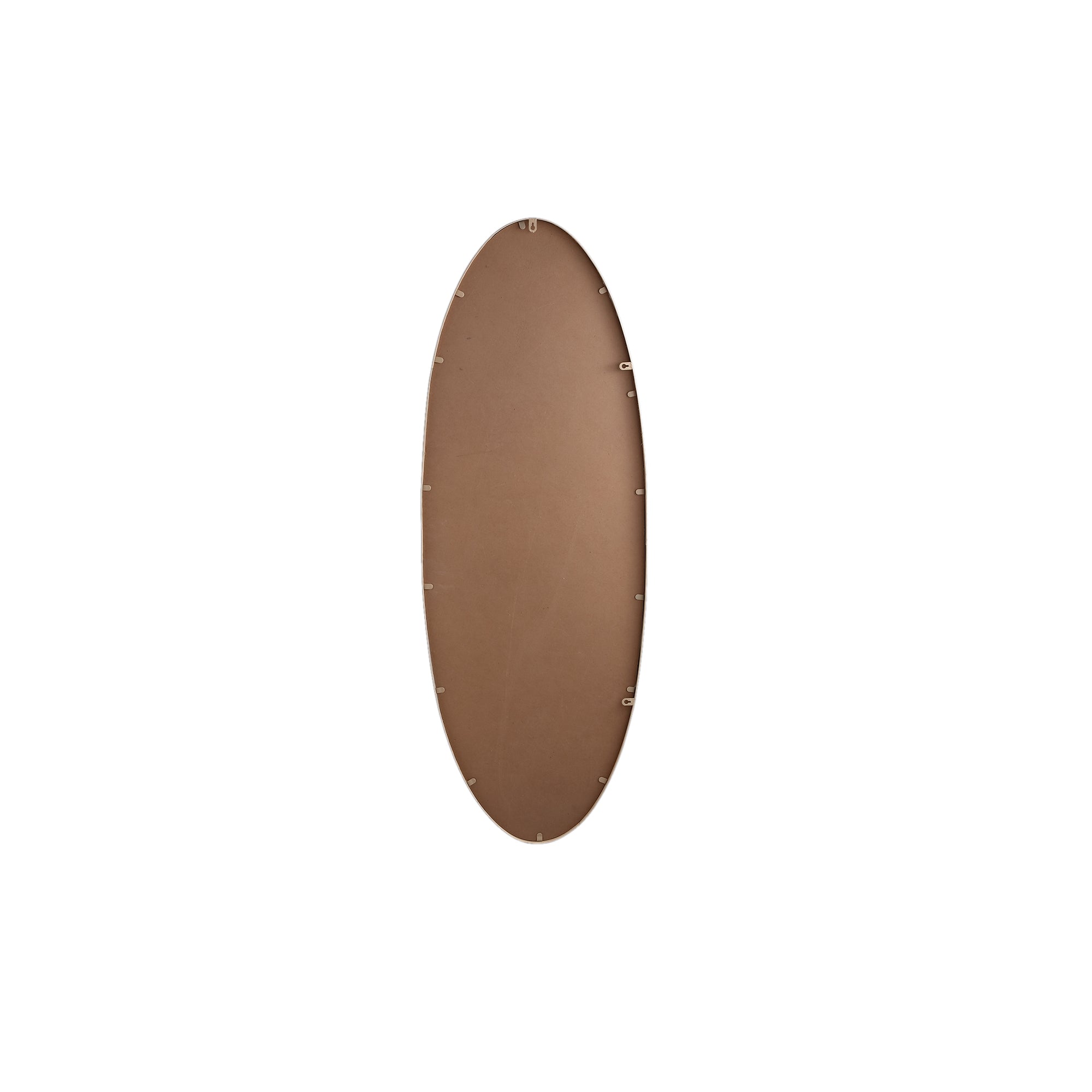 Serine Sand steel oval mirror small