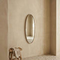 Miroir Serine — Sable Acier Ovale Petit