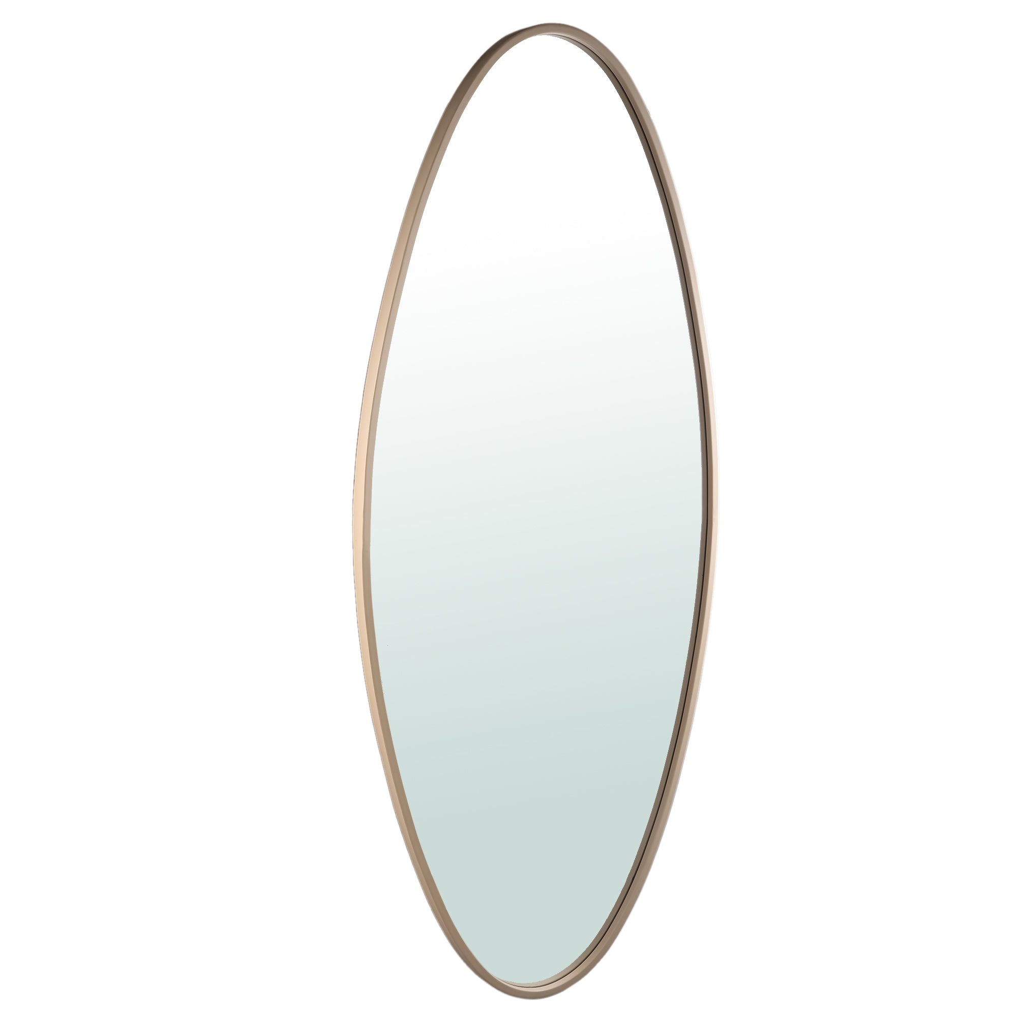 Serine Sand steel oval mirror large