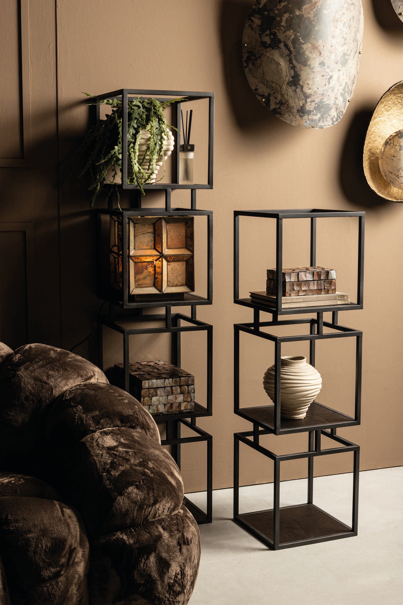 Nanci Black iron open cube cabinet M - Photo 2