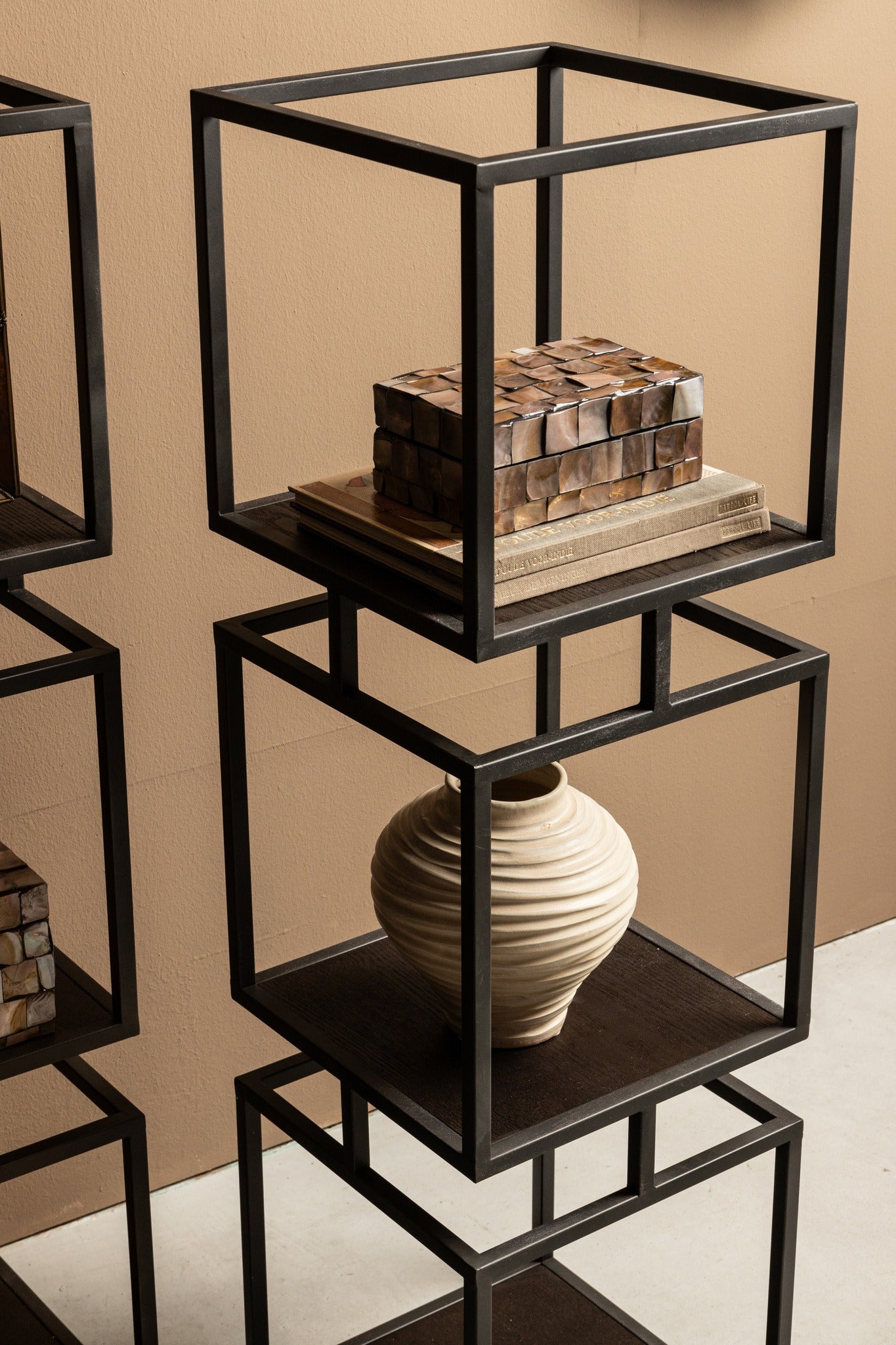 Nanci Black iron open cube cabinet M - Photo 3