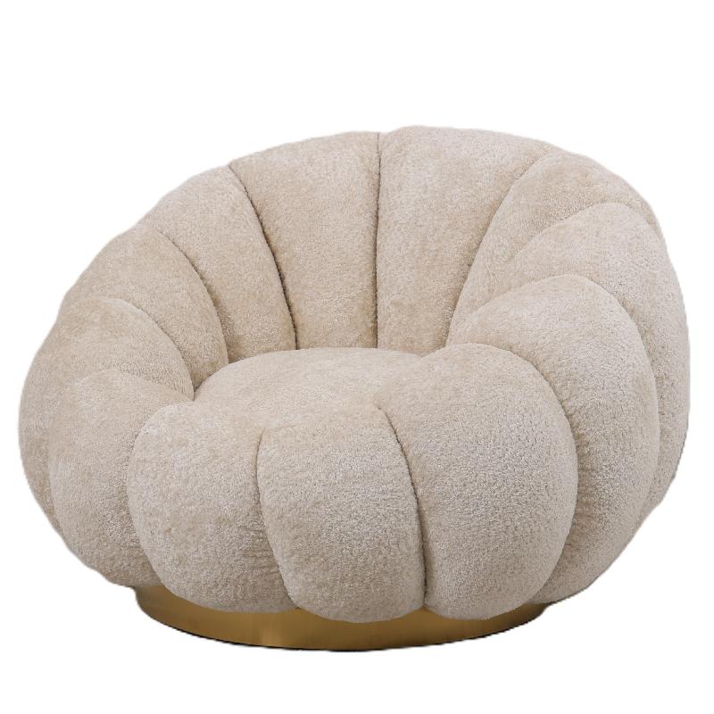 Daisy fauteuil Cream Euphoria 2 gold base