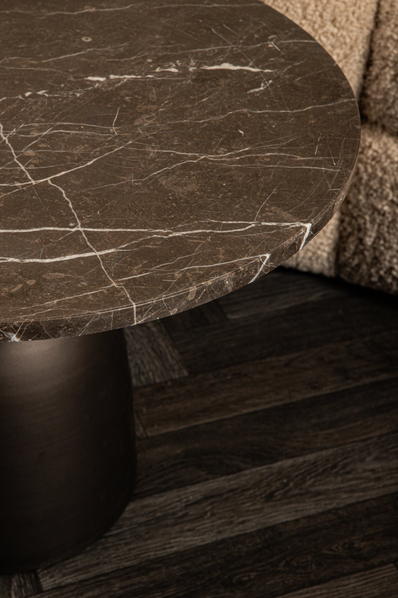 Patras side table brown marble - Photo 3