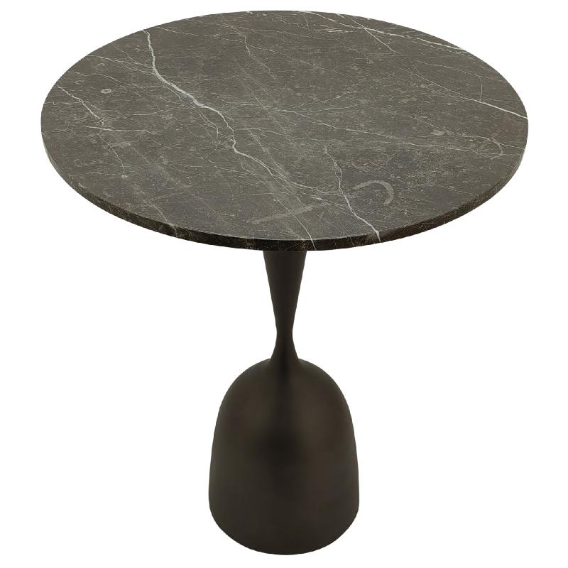 Patras bistro table brown marble