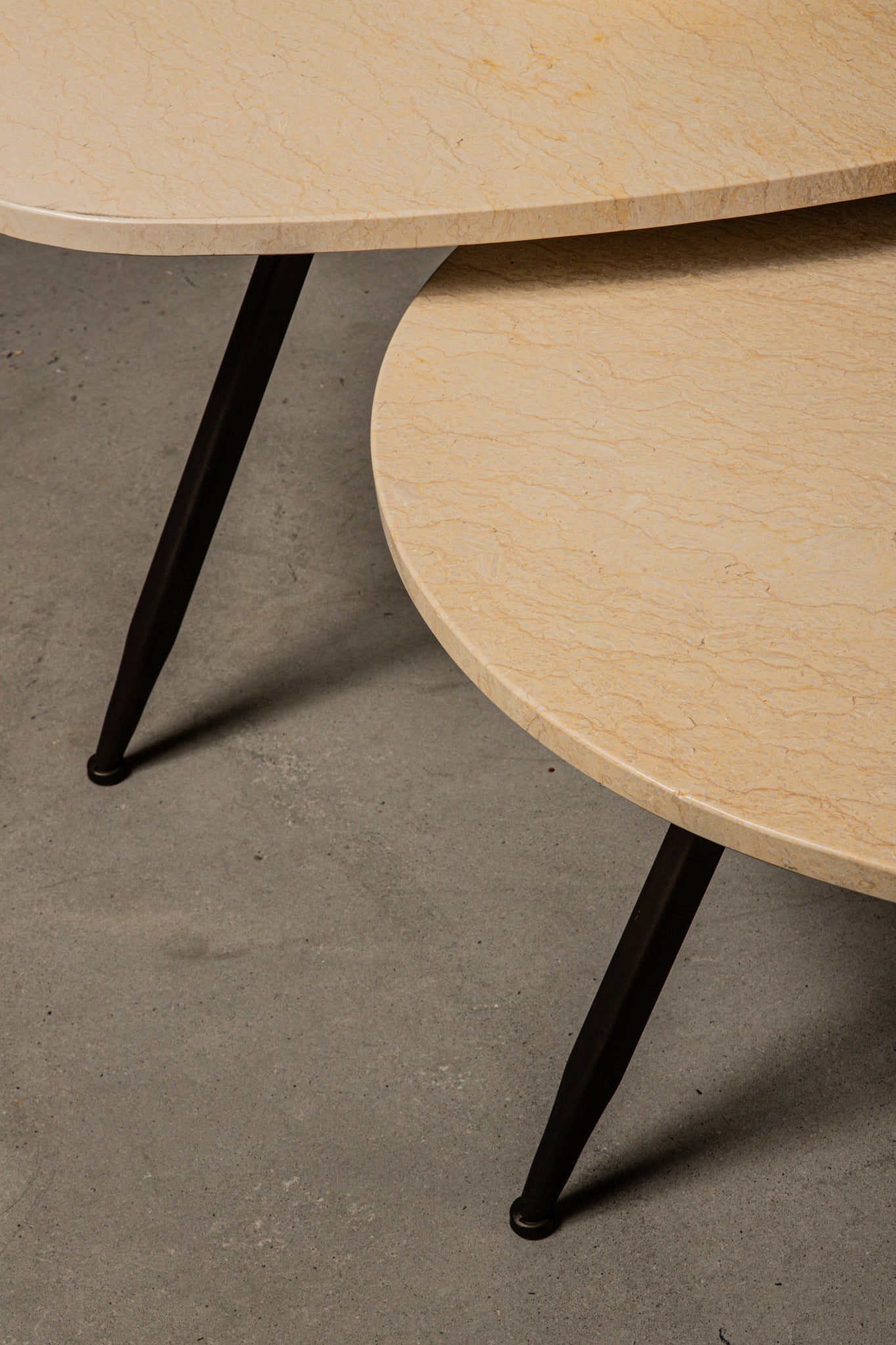 Veria set of 2 coffeetables beige marble - Photo 4