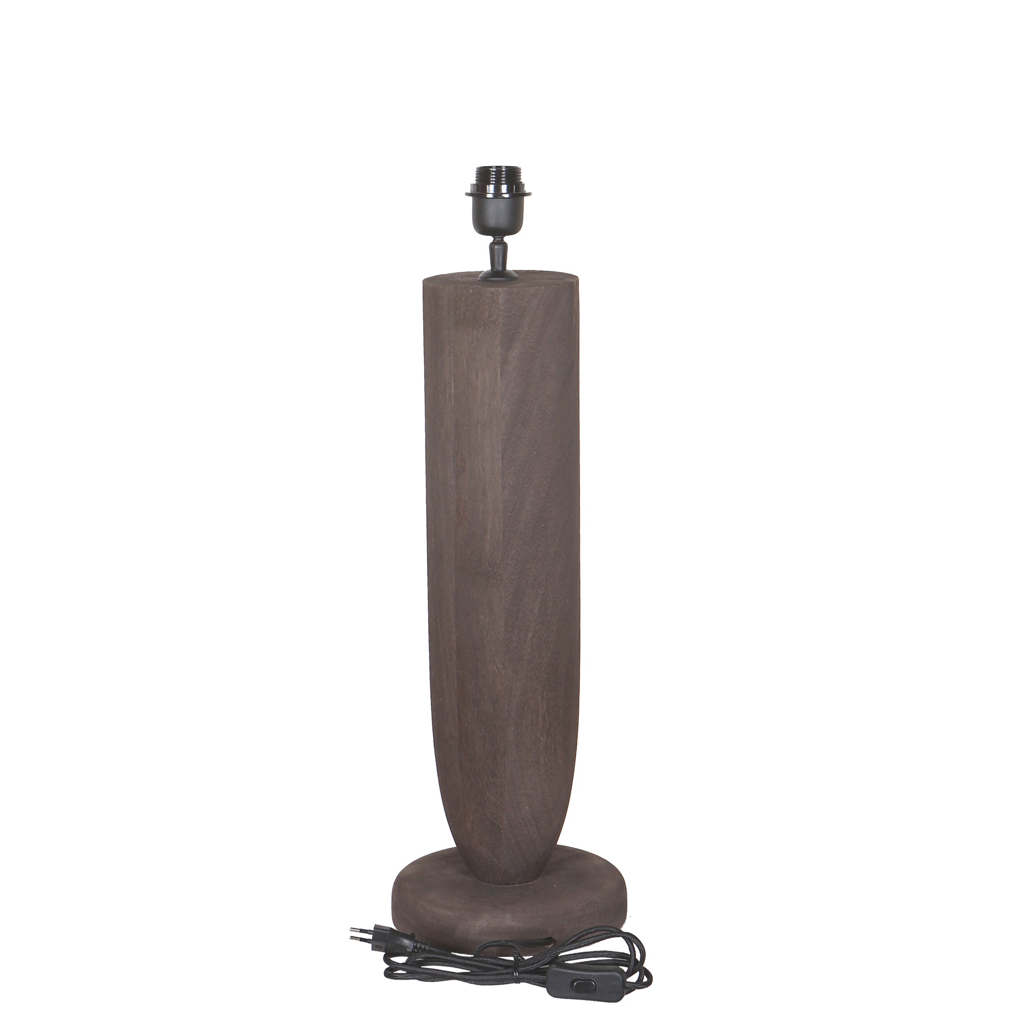 Lorinne Lampes de table en bois de manguier — Table Lamp Single - Marron