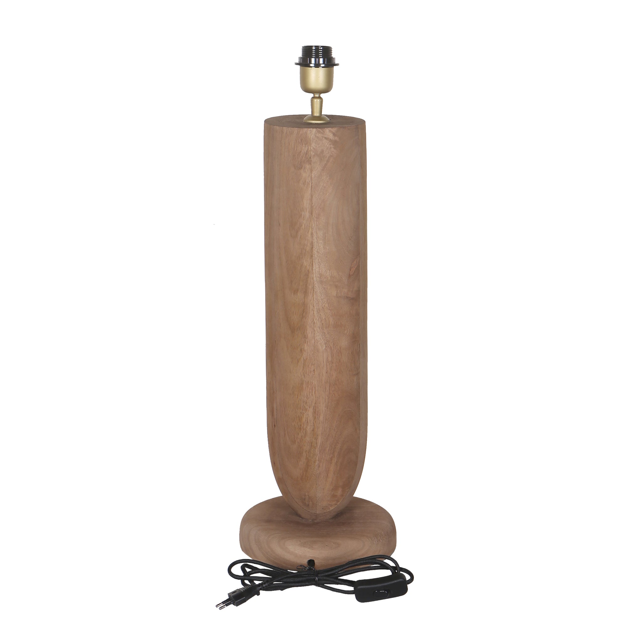 Lorinne Lampes de table en bois de manguier — Rable Lamp Single - Naturel