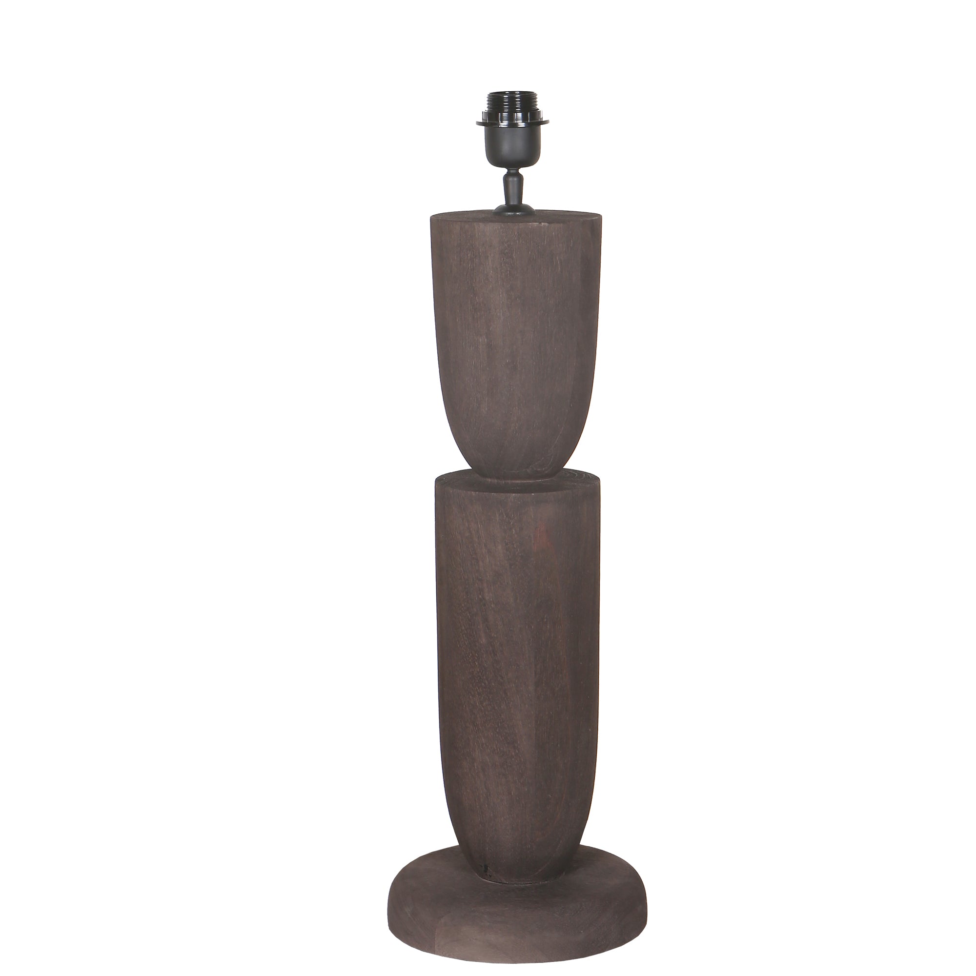 Lorinne Lampes de table en bois de manguier — Table Lamp Double - Marron