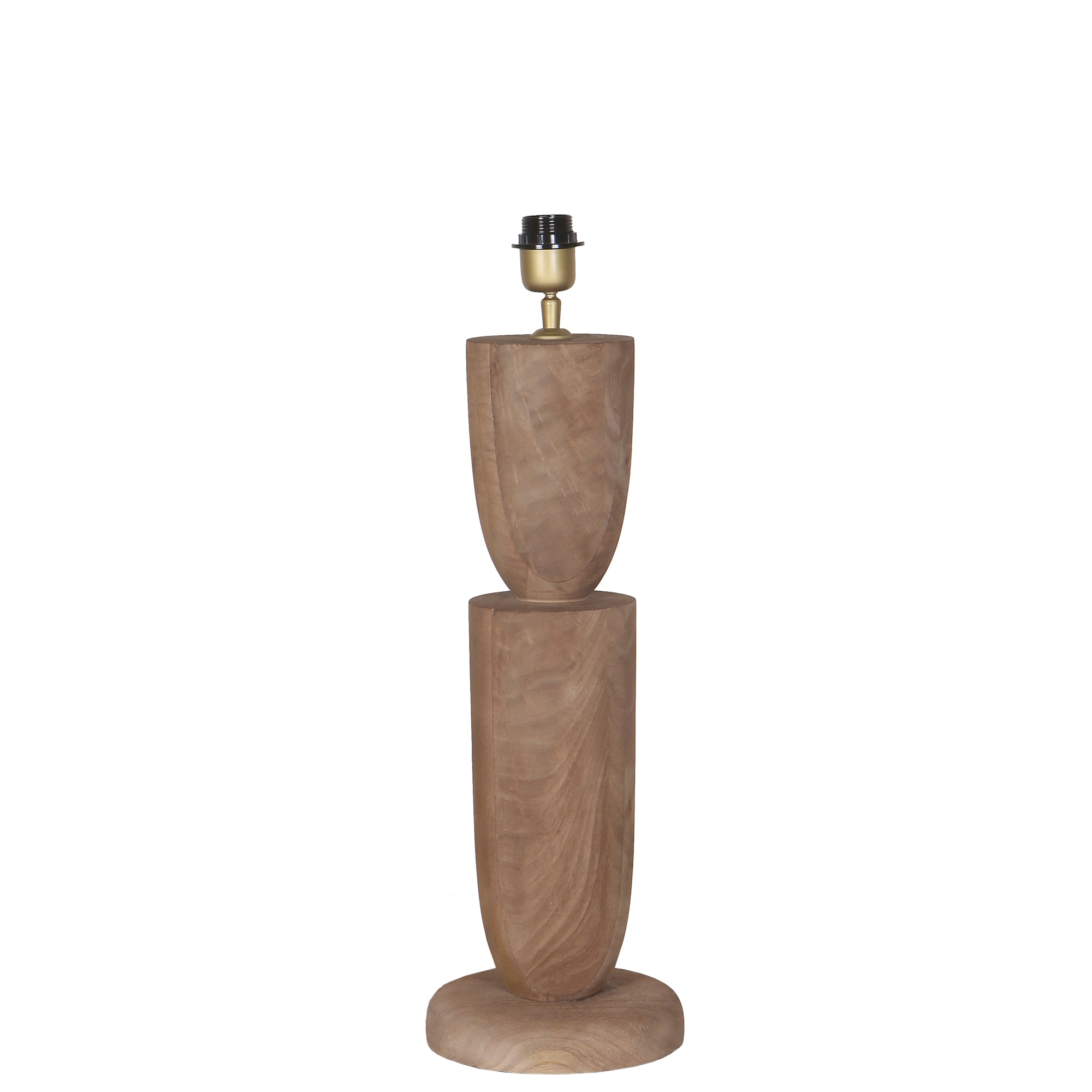 Lorinne Lampes de table en bois de manguier — Table Lamp Double - Naturel