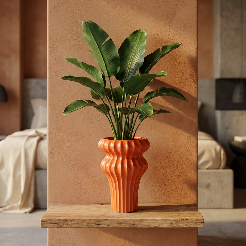 Glenna Pot en céramique - Orange
