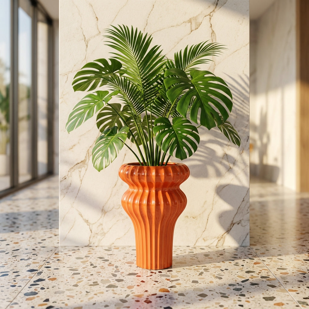 Glenna Pot en céramique - Orange