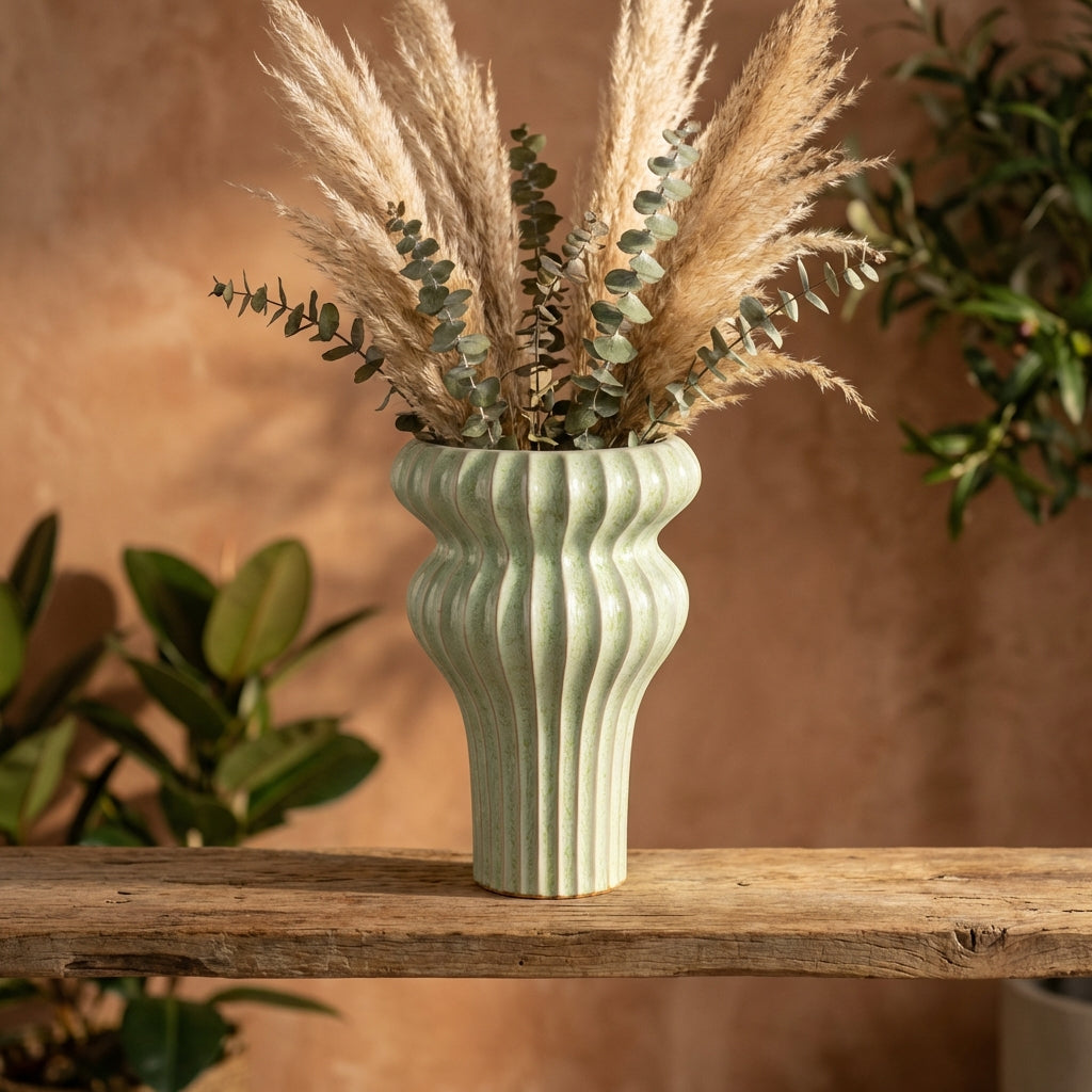 Glenna Pot en céramique - Mint Green