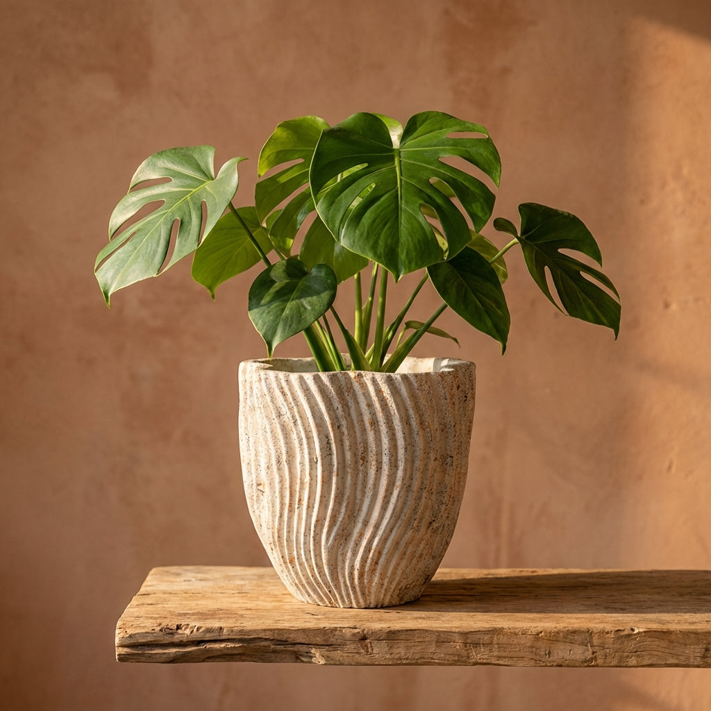 Robbien Pot en ciment - L (20x20x20 cm)