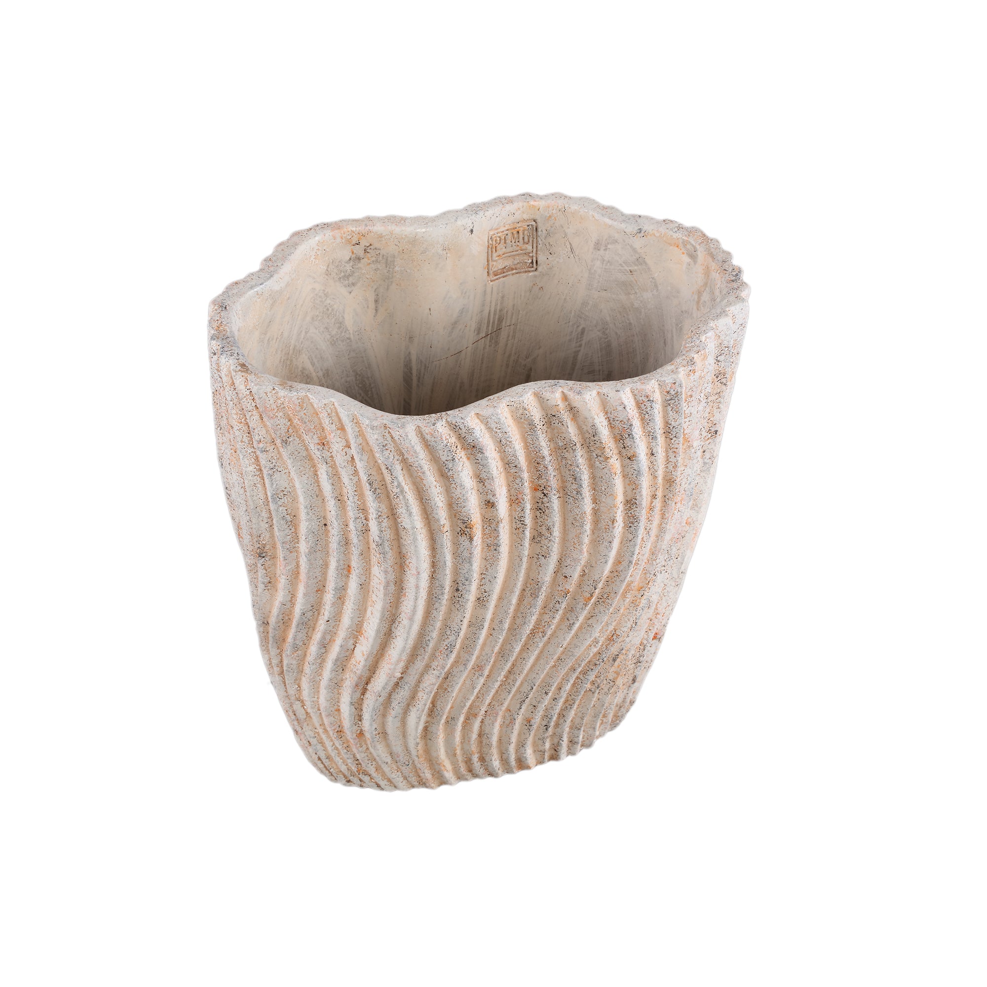 Robbien Pot en ciment - L (30x20x32 cm)