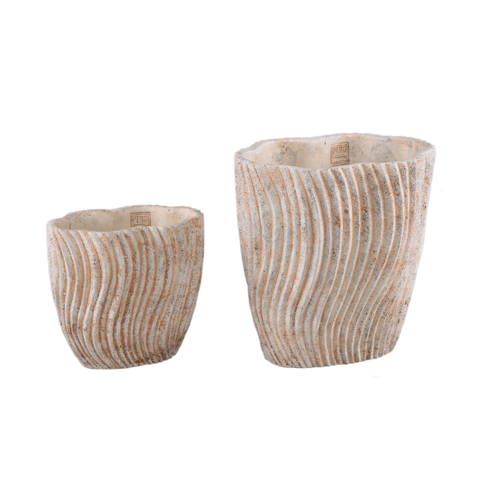 Robbien Pot en ciment - L (30x20x32 cm)