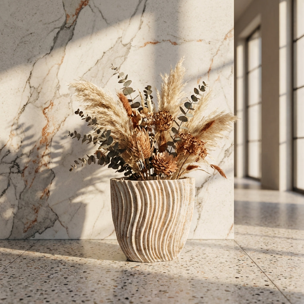 Robbien Pot en ciment - S (23x14x22 cm)
