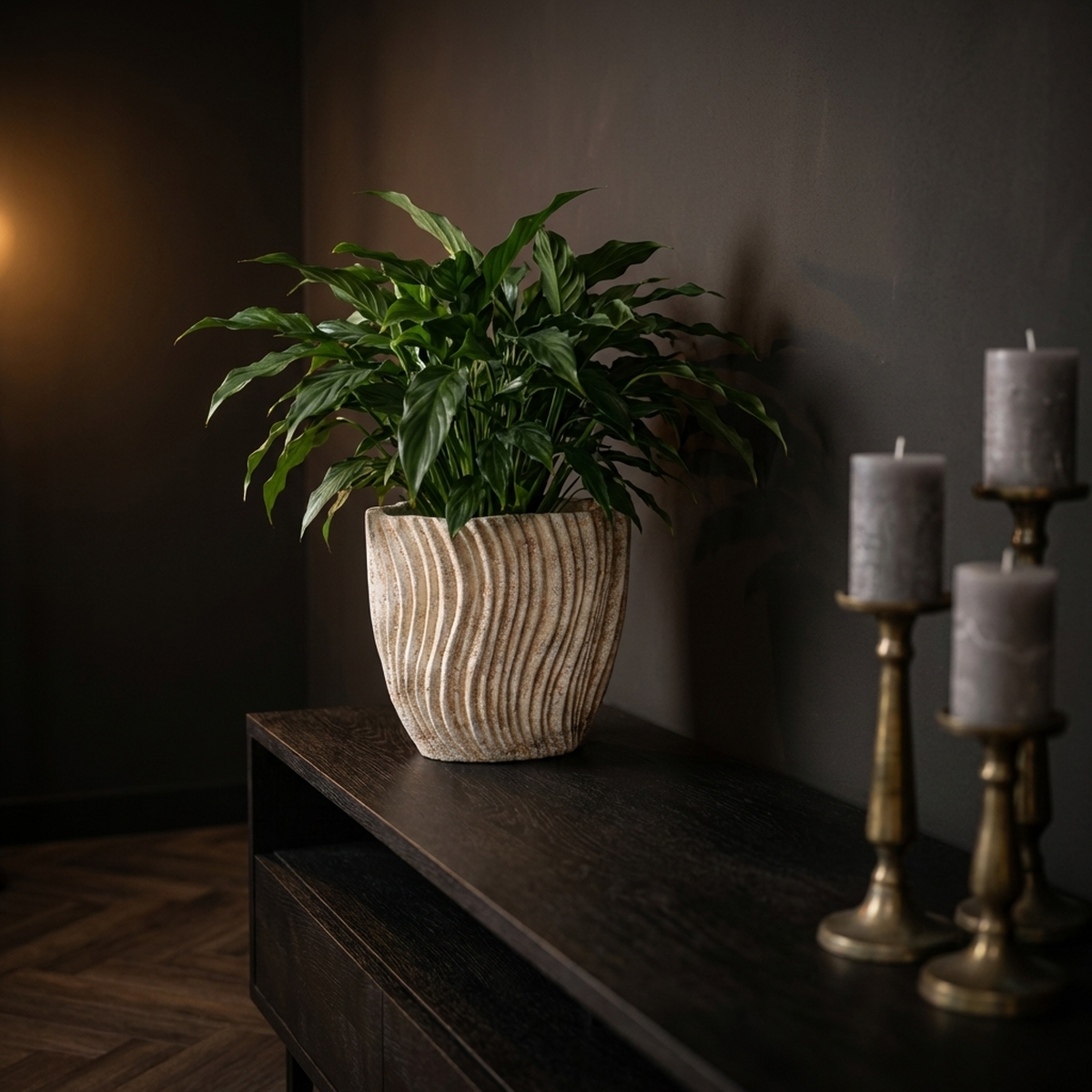Pot Robbien — Ciment — Photo lifestyle