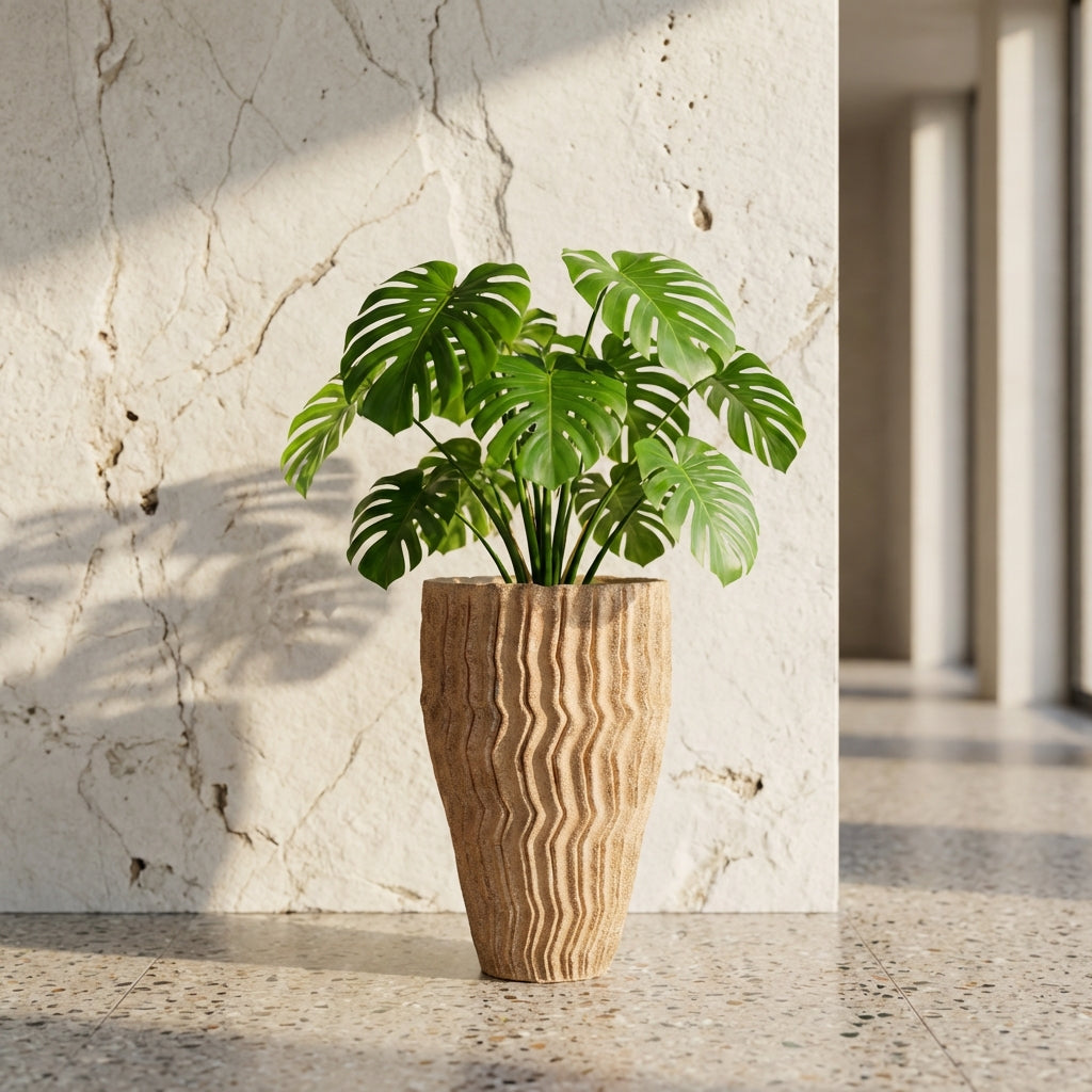 Zanaya Pot en ciment - Vue 2