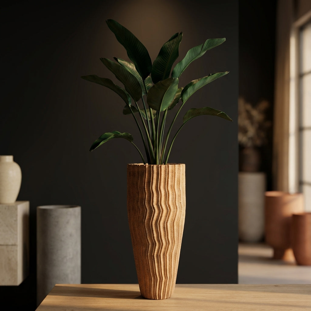 Zanaya Pot en ciment - Vue 3