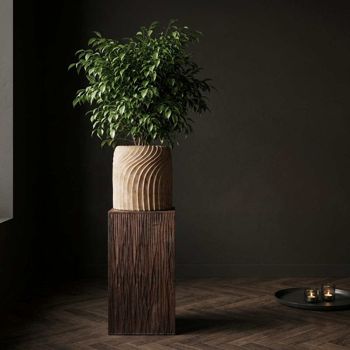 Pot Tiera — Ciment — Photo lifestyle