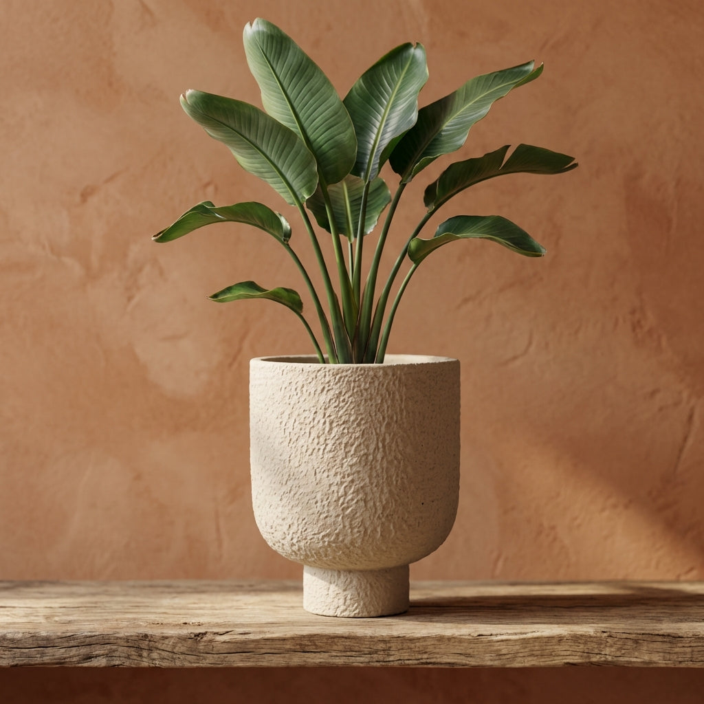 Monder Pot en ciment - Beige