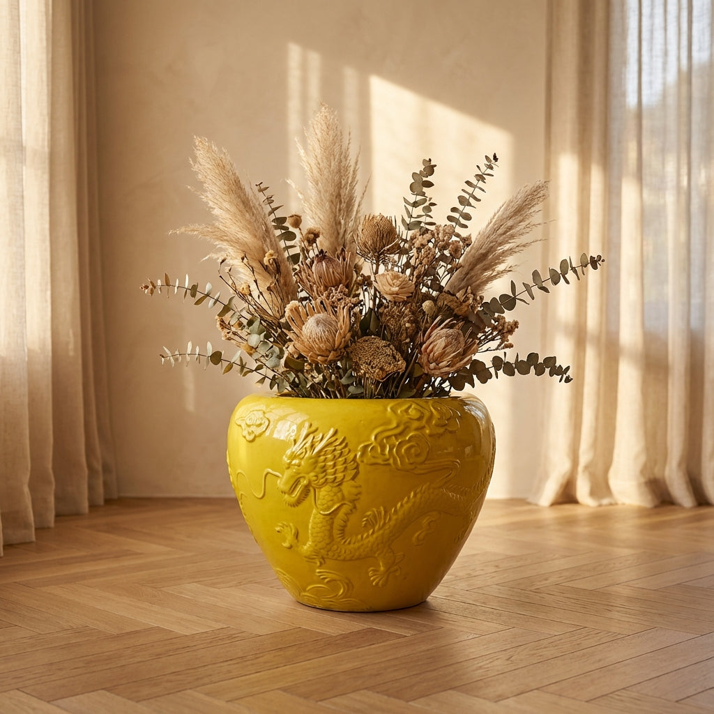 Terron Pot en céramique - Jaune