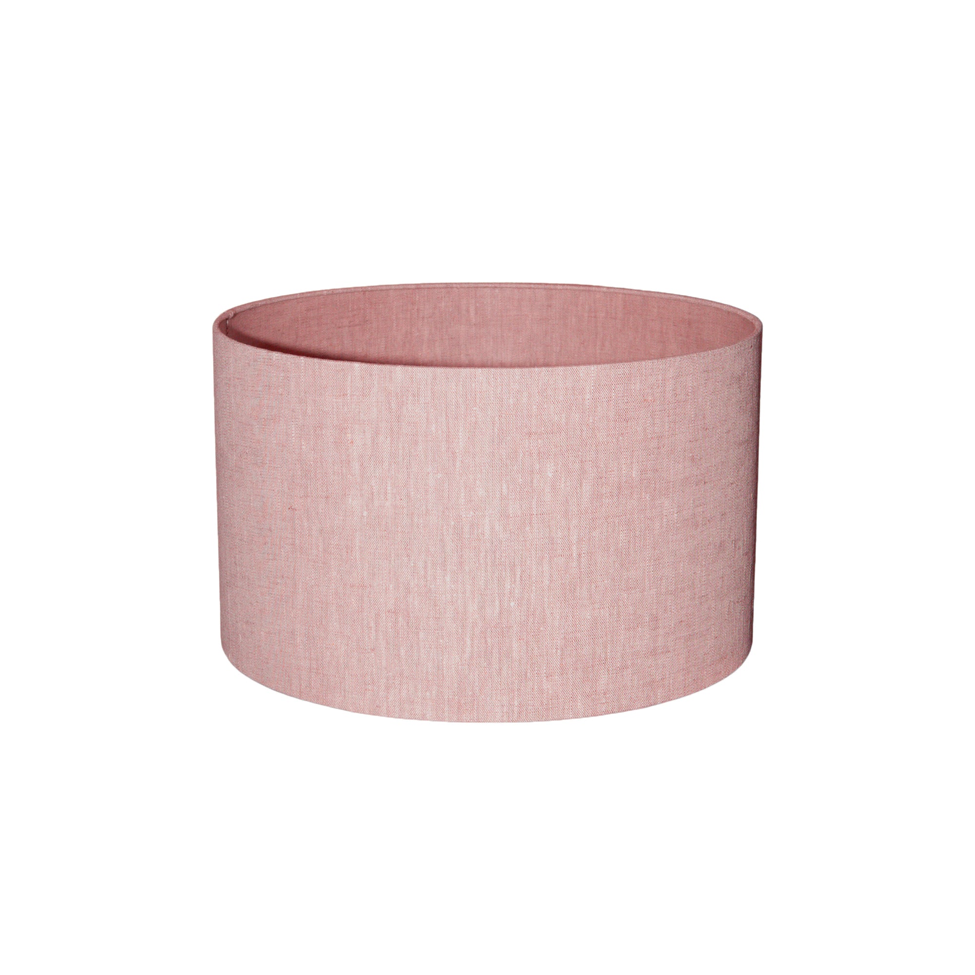 Rivvo Abat-jour — Cotton Linen Lampshade Round Low - Rose