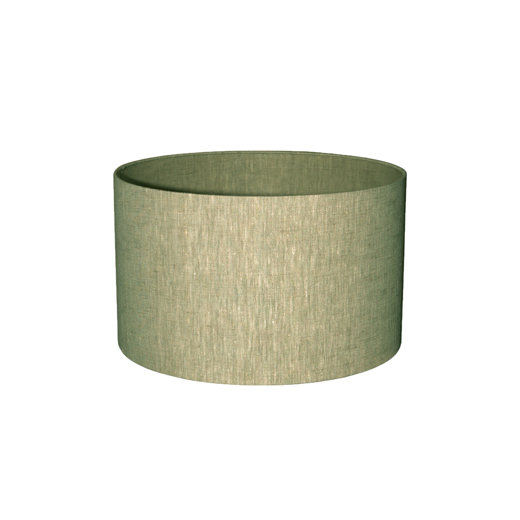Rivvo Abat-jour — Cotton Linen Lampshade Round Low - Vert