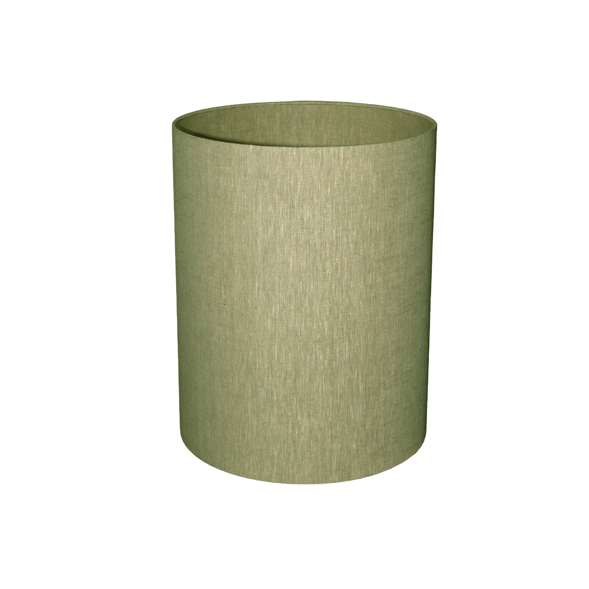 Rivvo Abat-jour — Cotton Linen Lampshade Round High - Vert