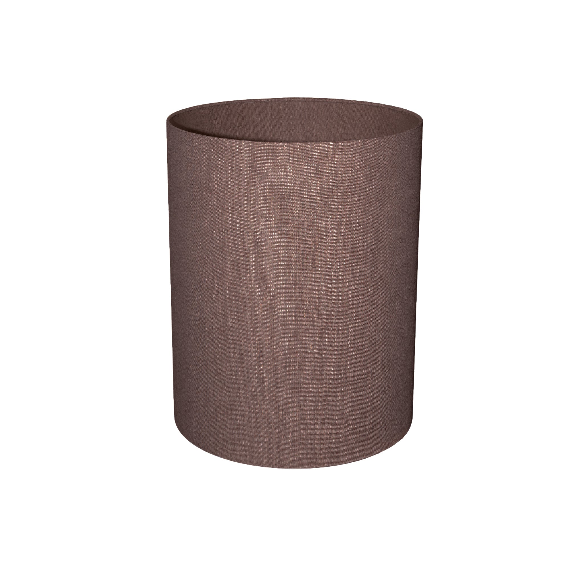Rivvo Abat-jour — Cotton Linen Lampshade Round High - Marron