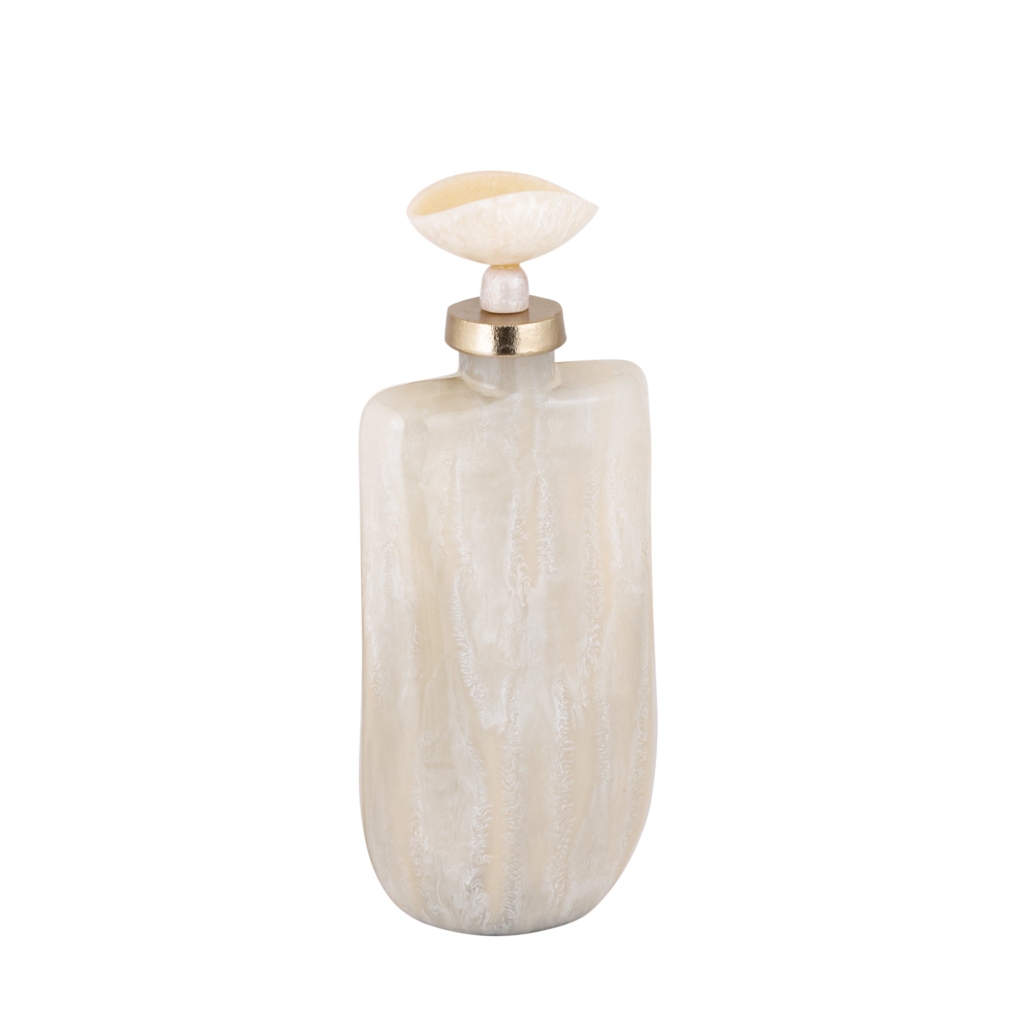 Aliza Pearl glass bottle statue with shell lid M