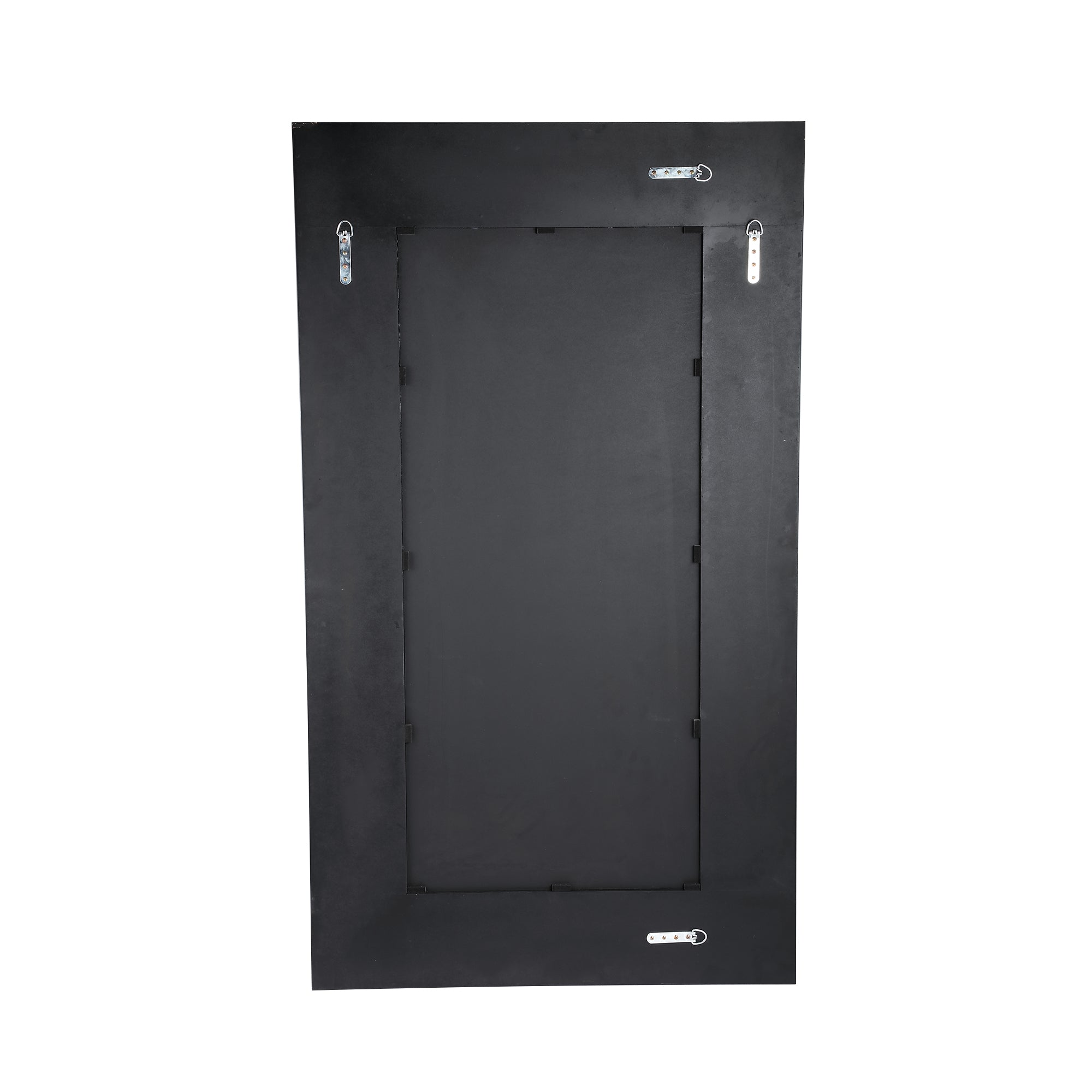 Tiess Black wooden veneer mirror rect gold rim S