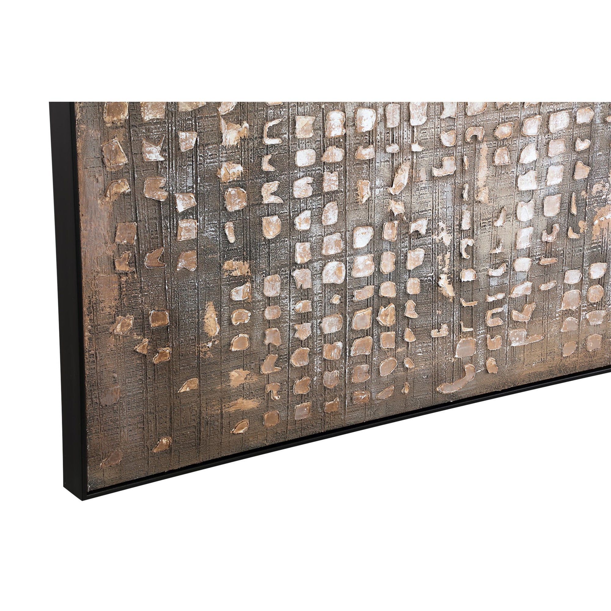 Pathe Brown canvas painting rough pattern square