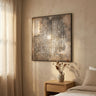 Pathe Brown canvas painting rough pattern square