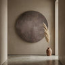 Kemp Brown canvas painting rough round L