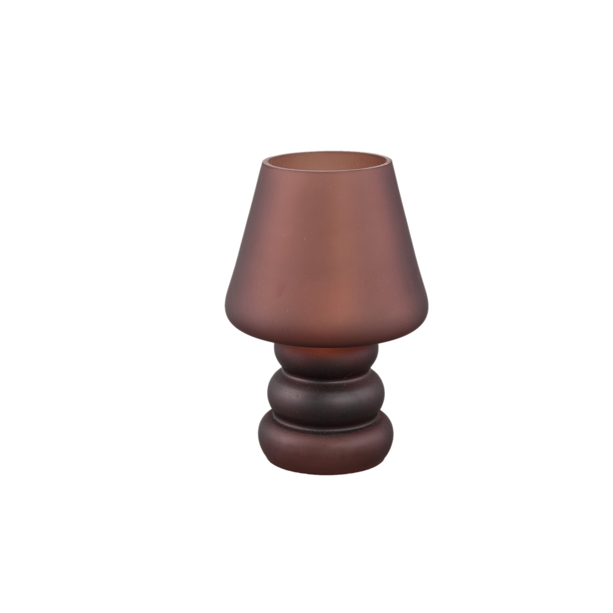 Miron Lampes LED en verre — Led Ribbed Matt Base - Marron clair