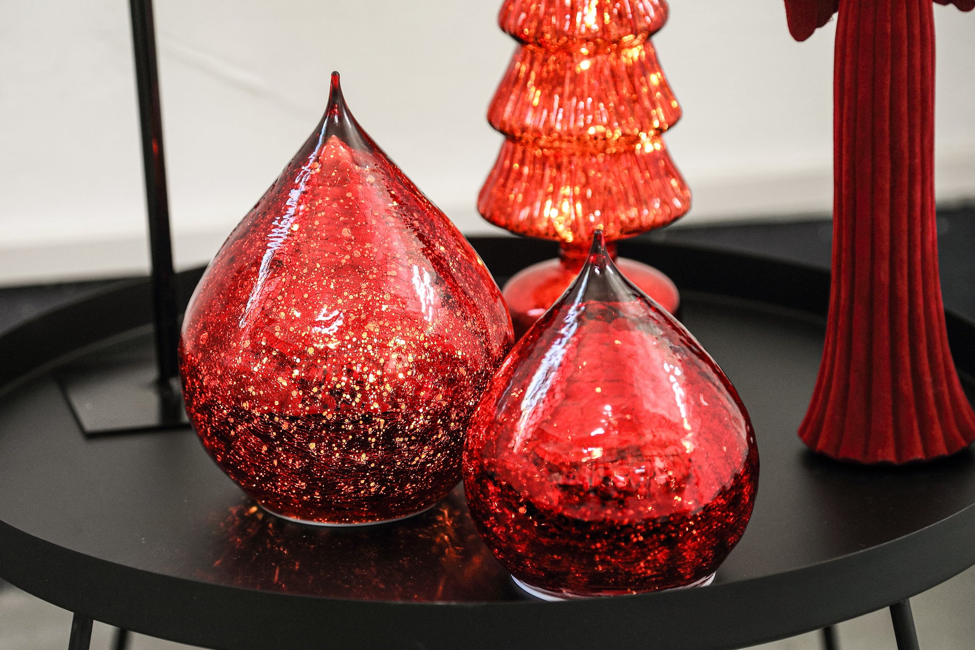 Falore Lampes LED en verre - Rouge