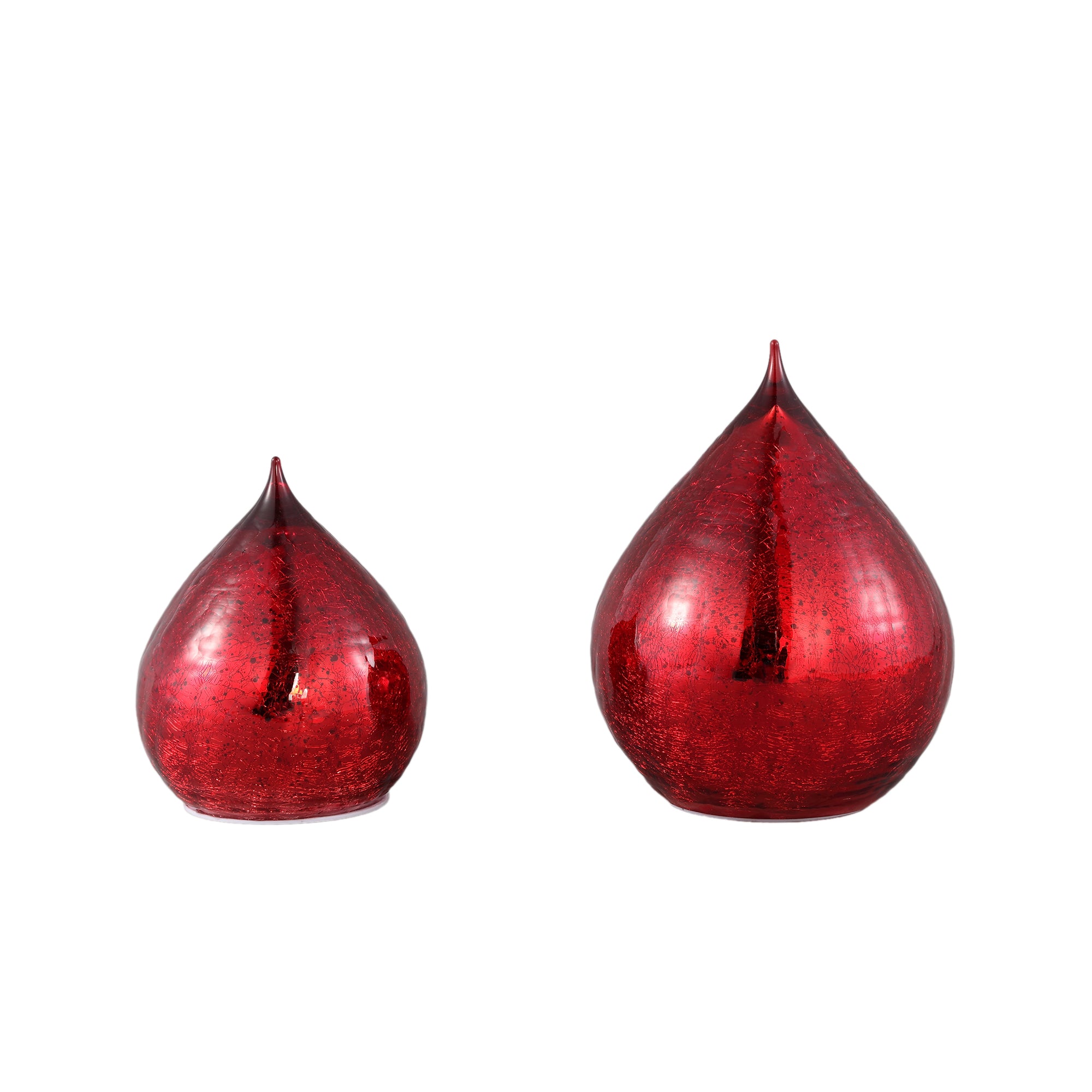 Falore Lampes LED en verre - Rouge