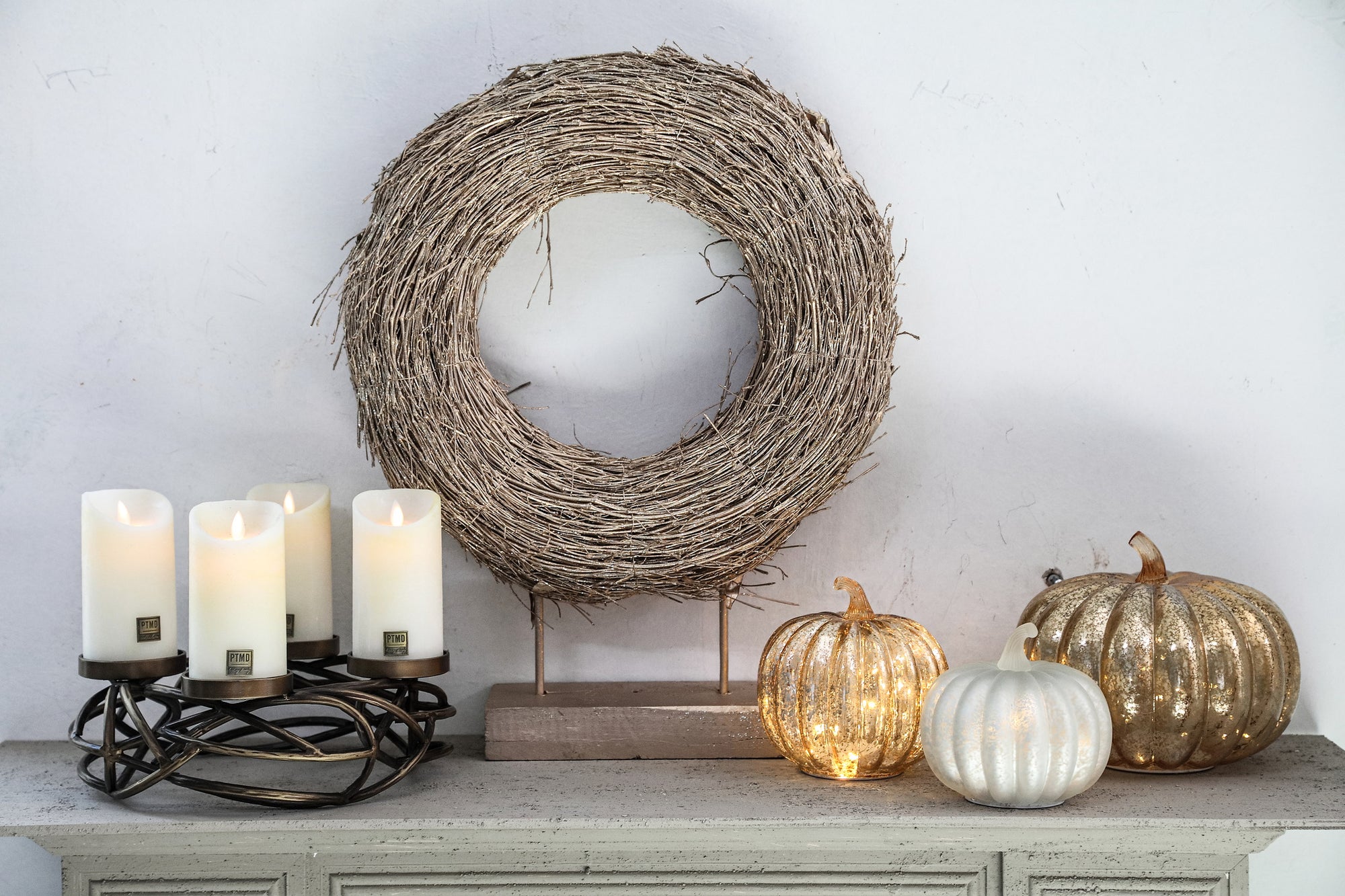 Pumpa Lampes LED en verre - Or