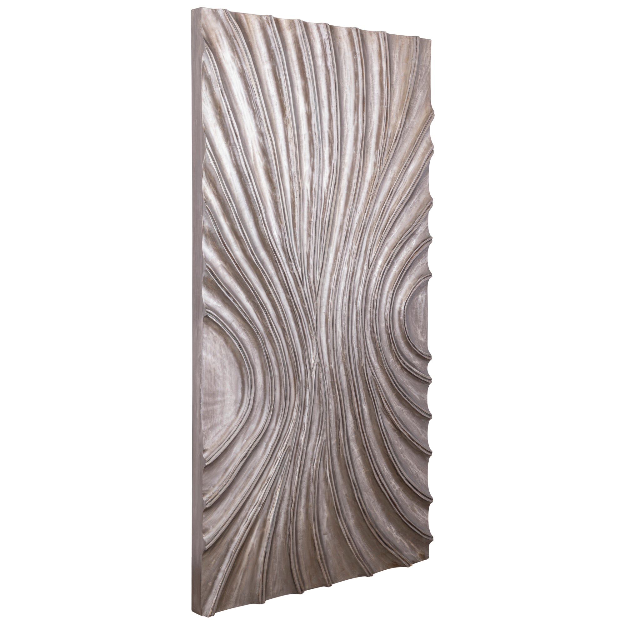 Reddie Brown shiny MDF wavvy wallpanel rectangle L