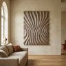 Reddie Brown shiny MDF wavvy wallpanel rectangle M
