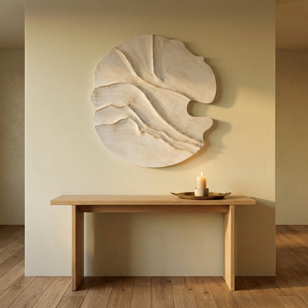 Samraj White MDF wall panel wave structure
