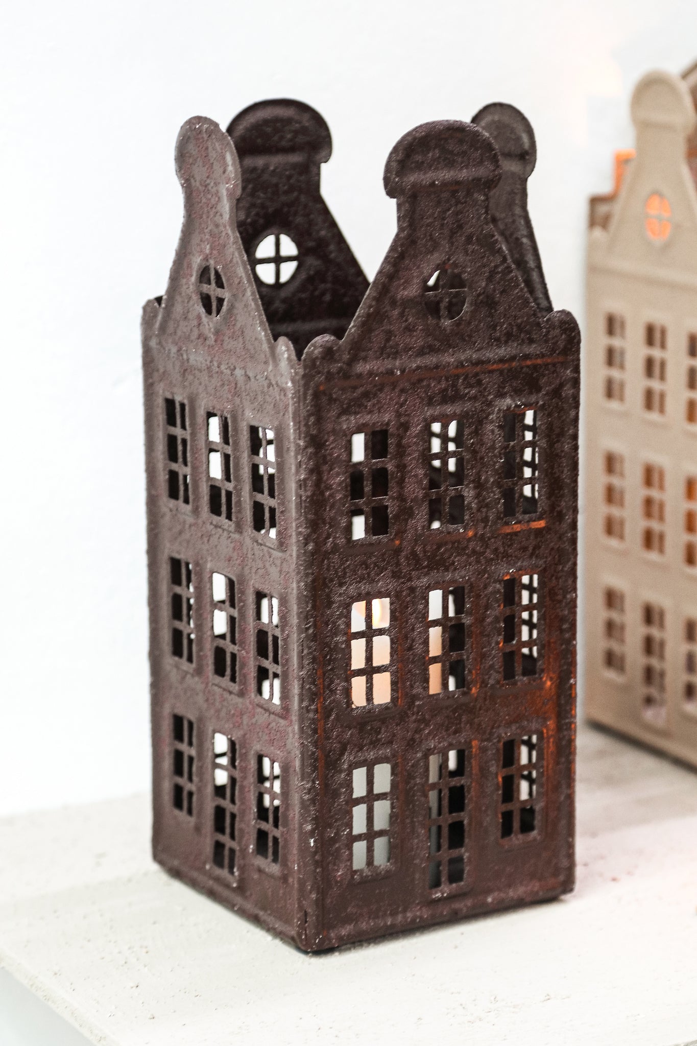 Verina Bougeoirs en fer - Marron