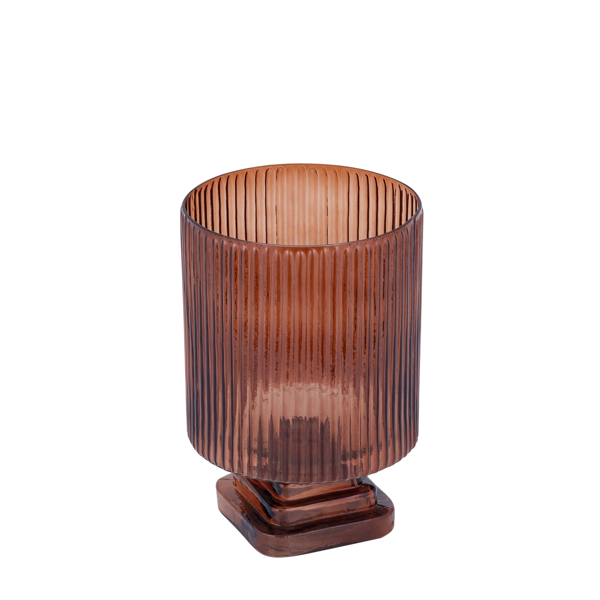 Lontey Bougeoirs en verre - Marron