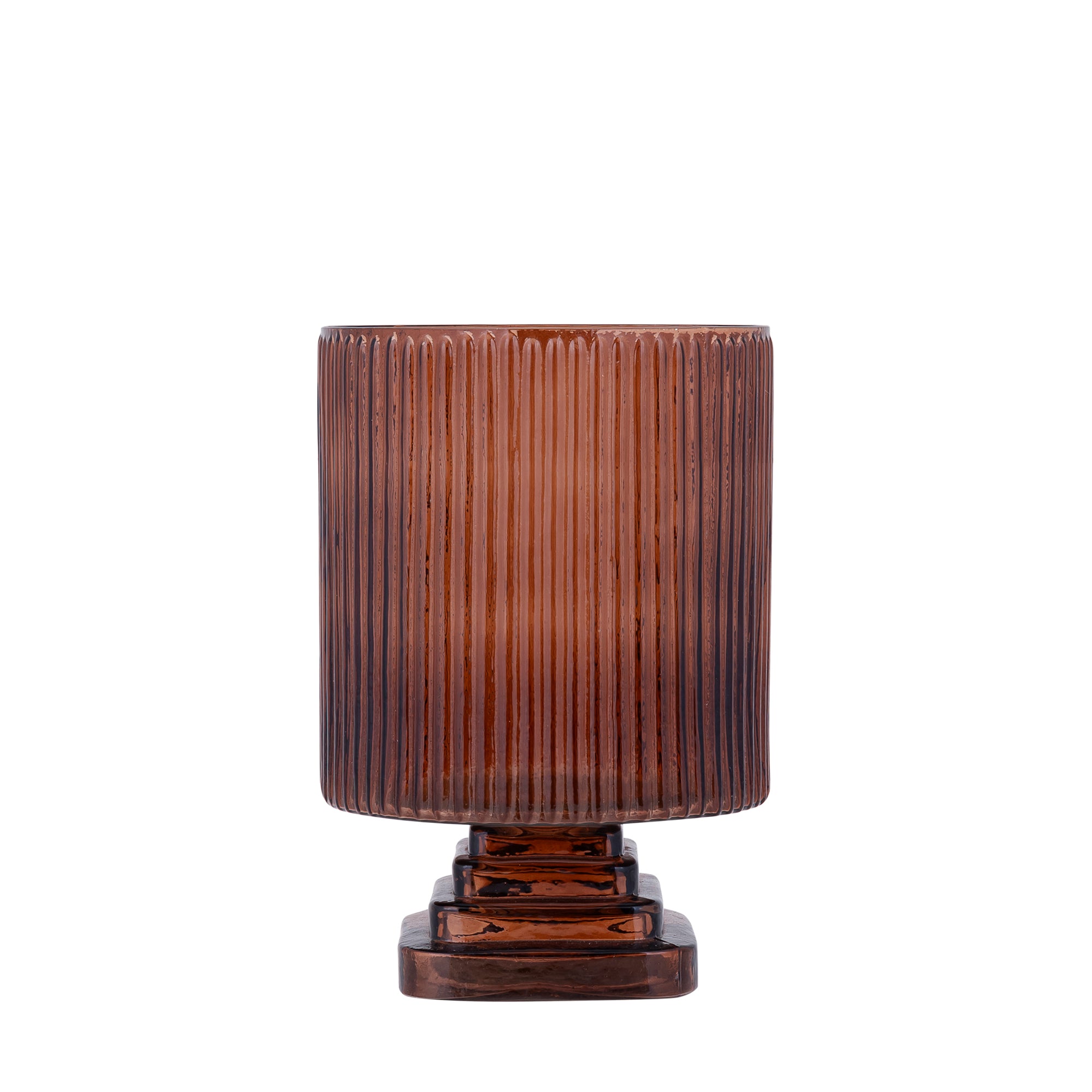 Lontey Bougeoirs en verre - Marron