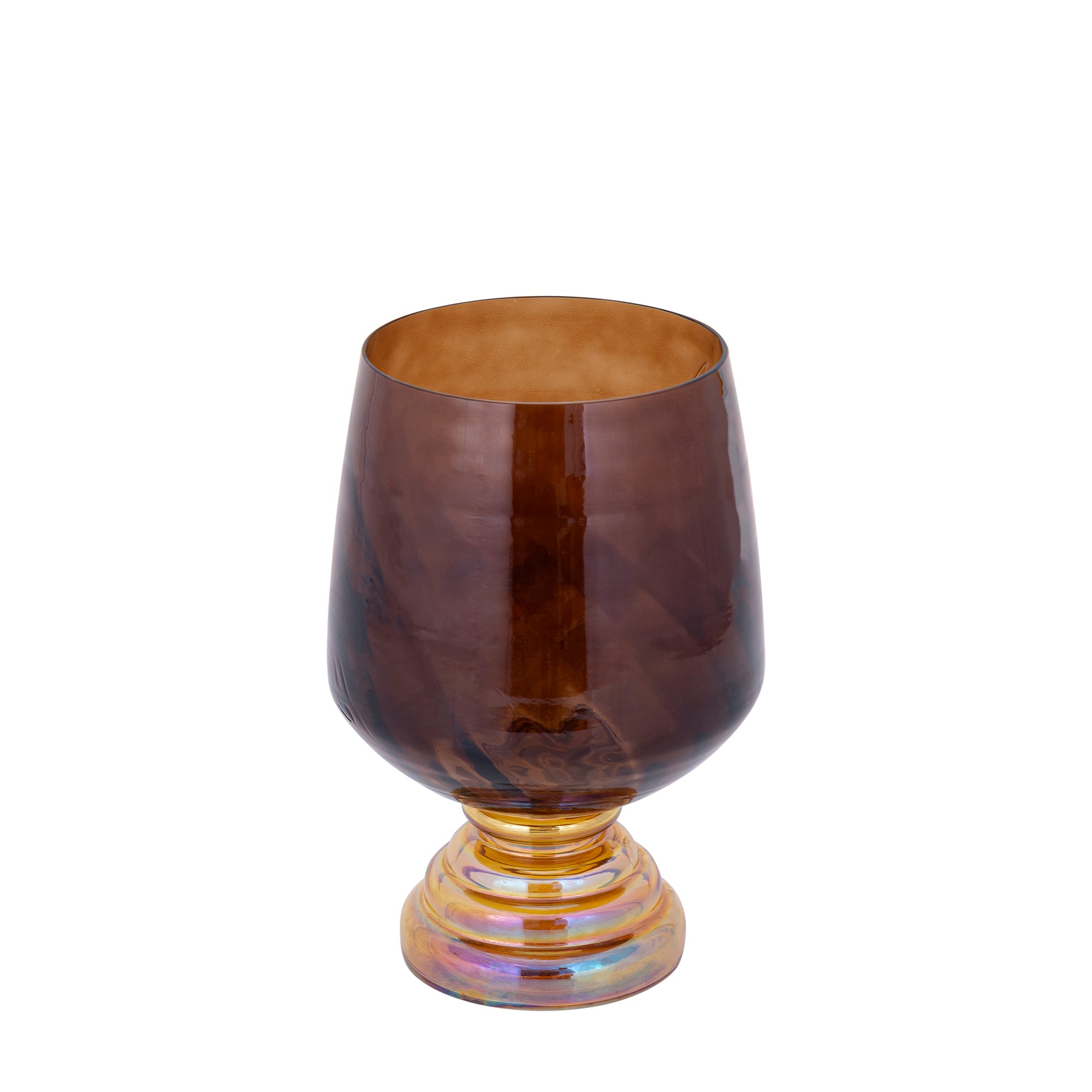 Lyvonne Bougeoirs en verre - Marron