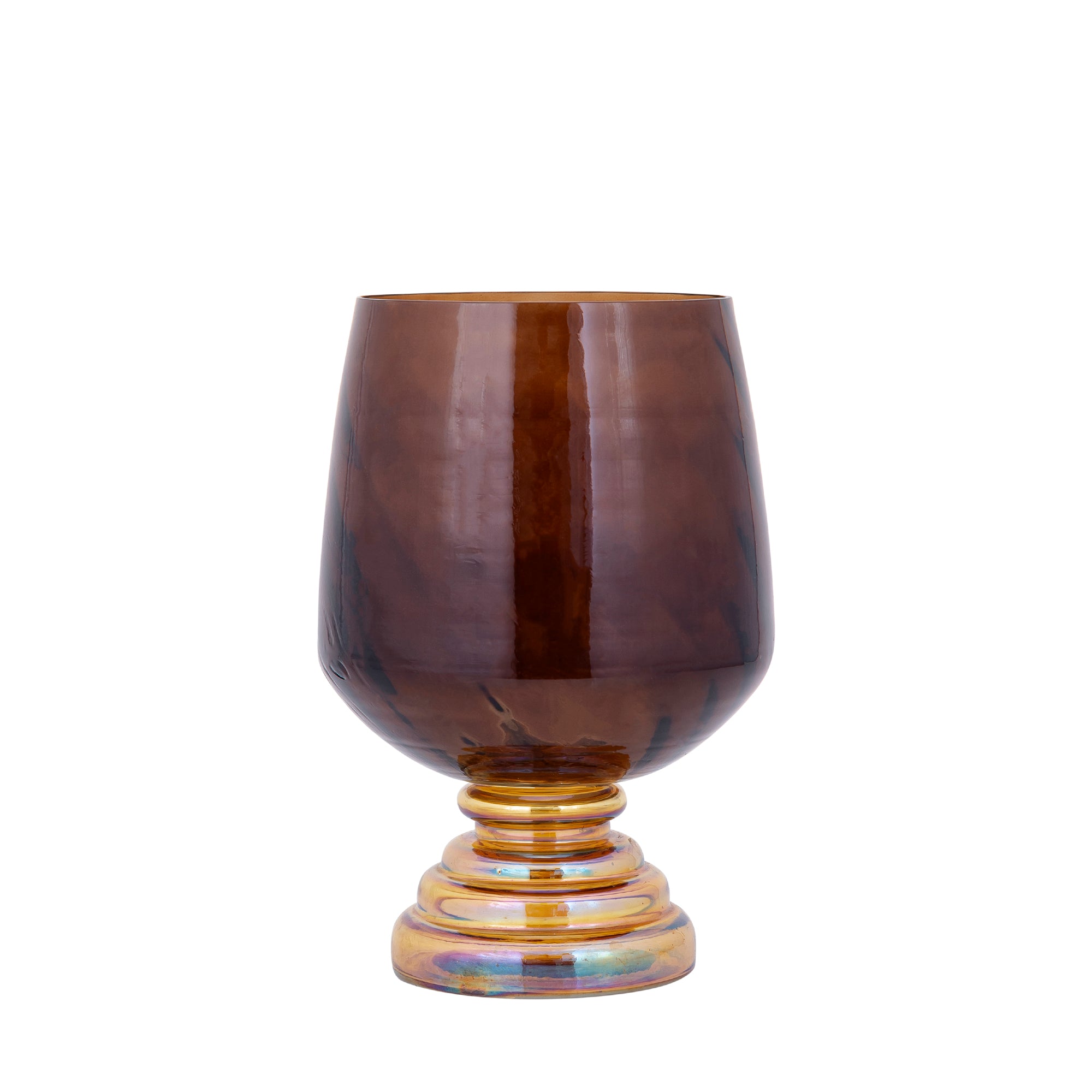 Lyvonne Bougeoirs en verre - Marron